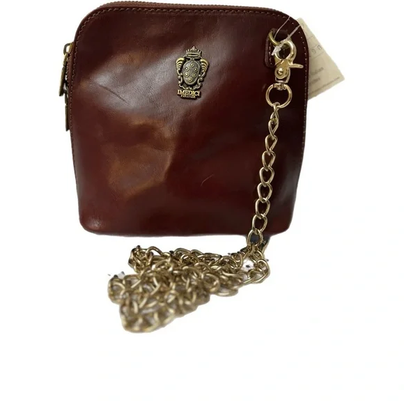 I MEDICI FIRENZE RARE NWT BURGUNDY LEATHER BAG - Made in Italy - Picture 4 of 11